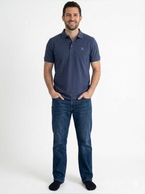 Lucky Brand Men Indigo Blue Denim363 Straight Jeans 32x30 Inches